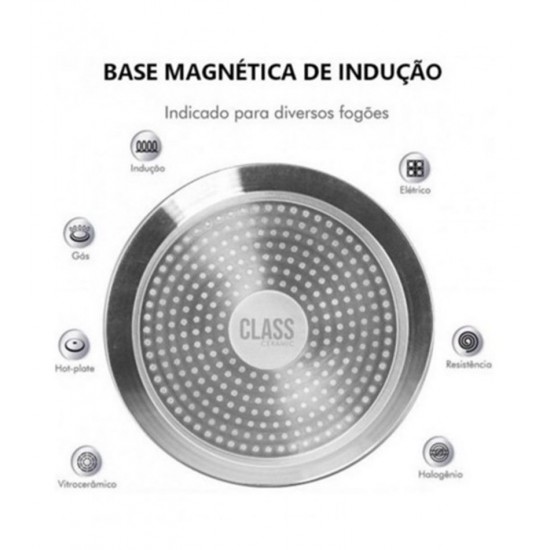 Panela 20cm Indução Ceramic Onix 3.7mm